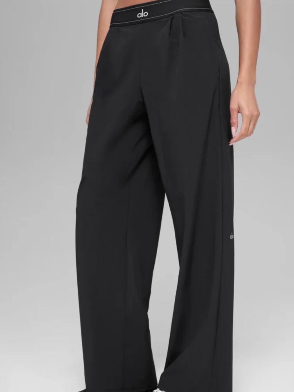 Alo yoga suit up wide leg pants s m l xl black stretch